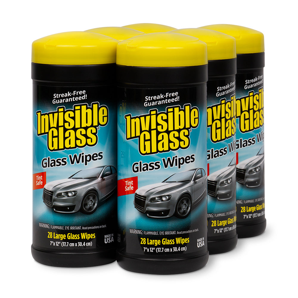 
                  
                    Multiple containers of Invisible Glass glass wipes on a white background
                  
                