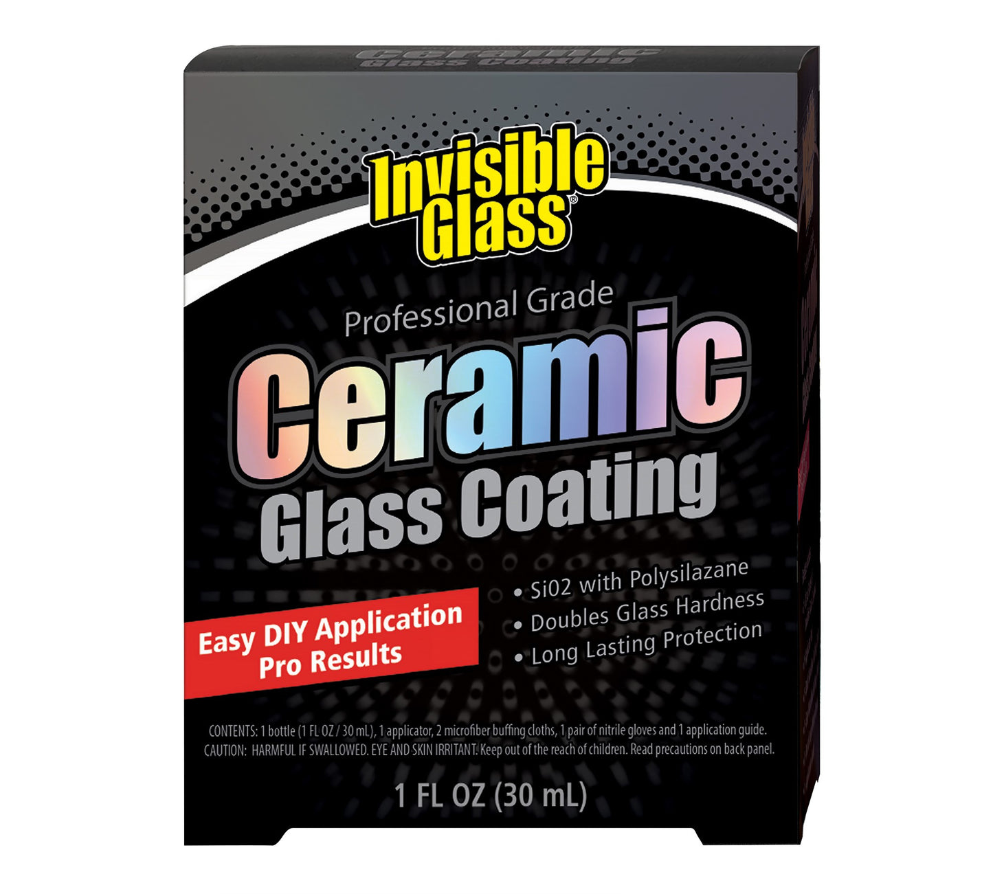 Invisible Glass Pro Grade Ceramic Glass Coating Complete Kit Premium Glass  Cleaner and Glass Stripper to Remove Water Spots and More Polish and
