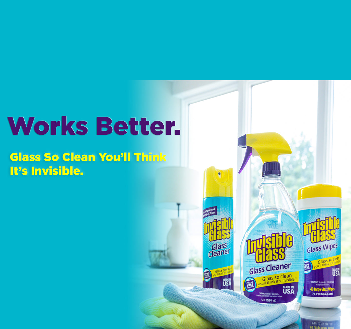 Invisible Glass 92164-3PK 22-Ounce Premium Glass Cleaner and Window Spray  for Auto and Home Streak-Free Shine on Windows, Windshields, and Mirrors is